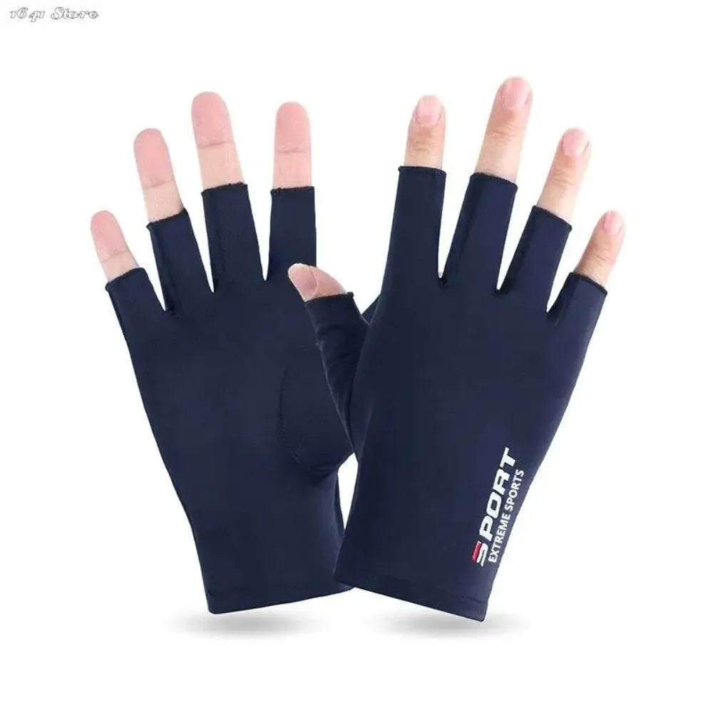 1 Pair Anti-UV Men Women Fishing Gloves Sunscreen