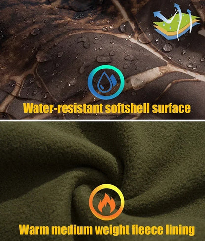 Men's Warm Waterproof Silent Camo Hunting Jacket