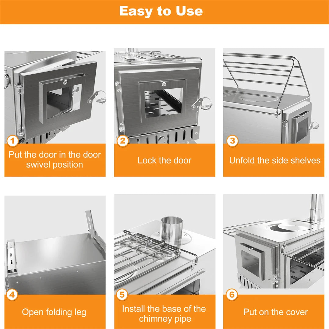 Hot Tent Portable Wood Burning Stove
