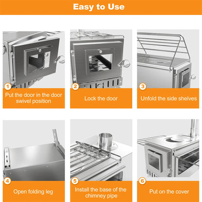 Hot Tent Portable Wood Burning Stove