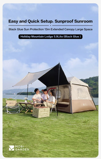5.9 Outdoor Camping Vinyl Rainproof Sunscreen Tent