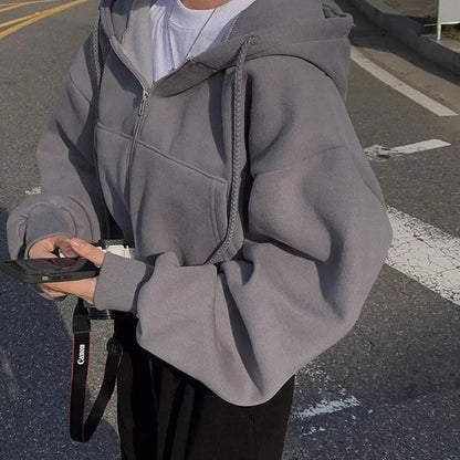 Autumn Winter Hooded Hoodies Women Casual Streetwear