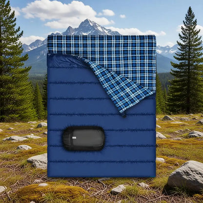 Lightweight Double Sleeping Bag for Camping, Backpacking