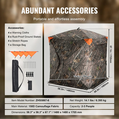 Hunting Blind 270° See Through Ground Blind