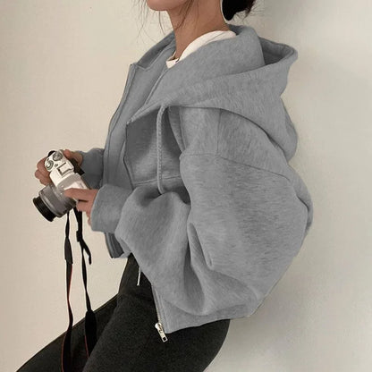 Autumn Winter Hooded Hoodies Women Casual Streetwear