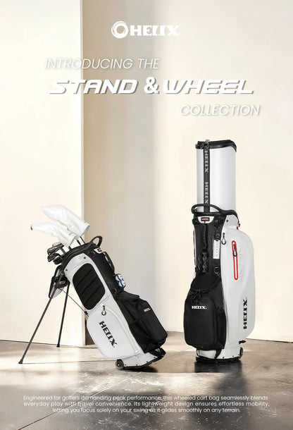 Golf Stand Bag with Retractable Top Cover and Wheels