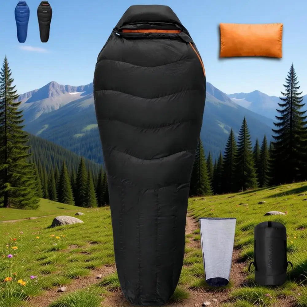 Adult Backpacking Cold-Weather Down Sleeping Bag