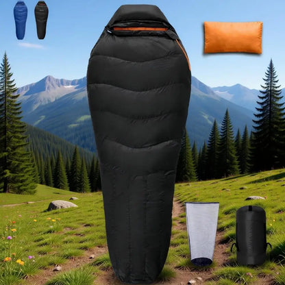 Adult Backpacking Cold-Weather Down Sleeping Bag