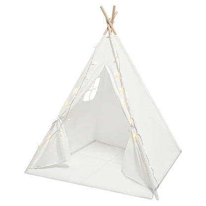 Kids Teepee Tent with Light & Padded Mat