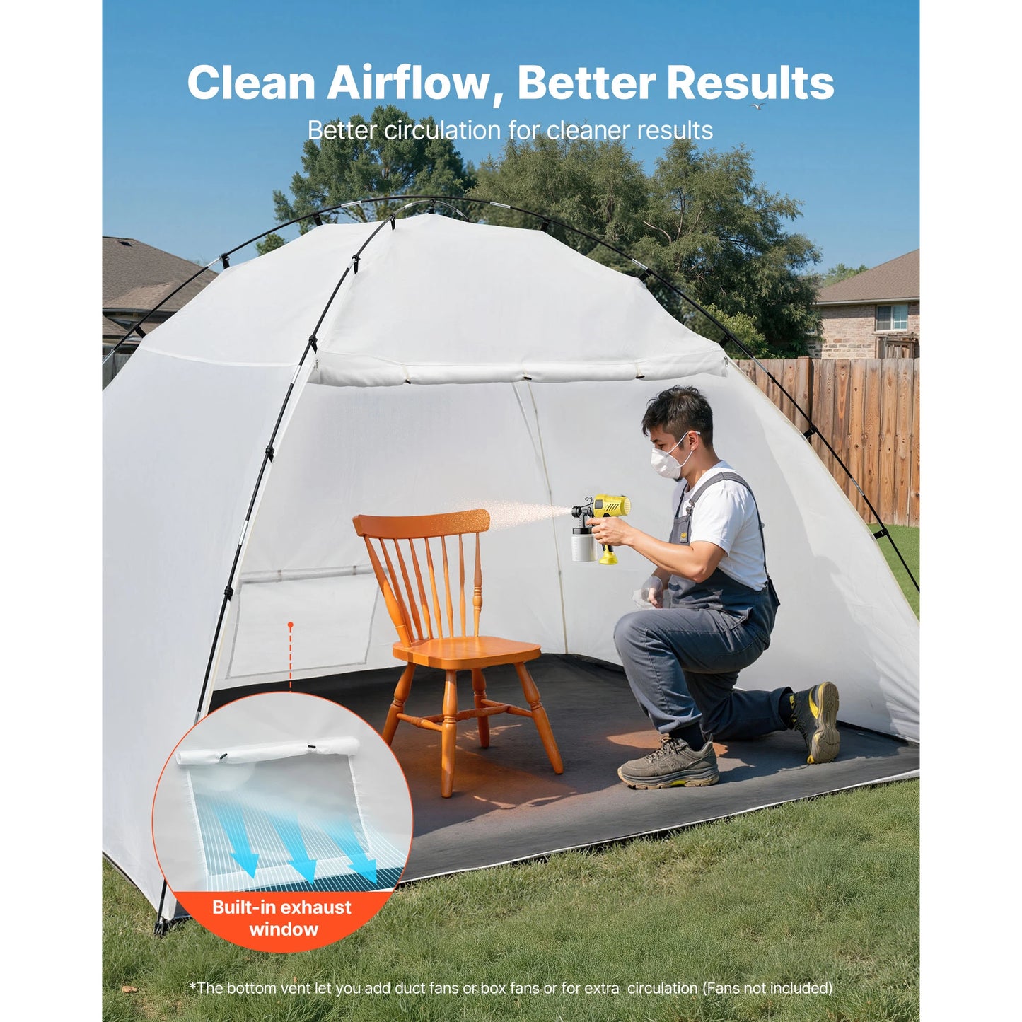 Large Space Oxford Spray Painting Tent