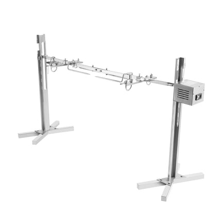 53" Automatic BBQ Rotisserie Grill Kit Height Adjustable