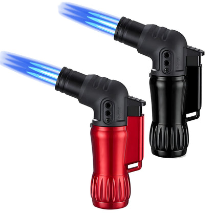 Windproof 2pcs/Set Triple Jet Flame Torch Lighter
