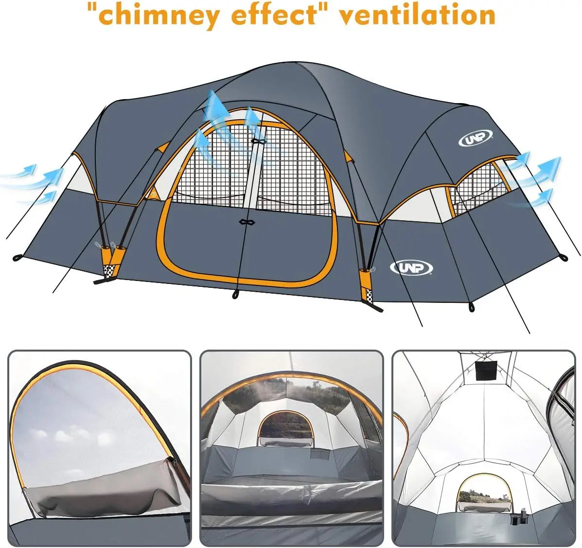 Easy Setup 10-Person Family Camping Tent