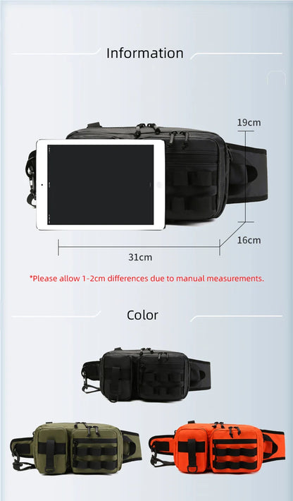 Male Hiking Crossbody Fishing Rod & Lure bag.