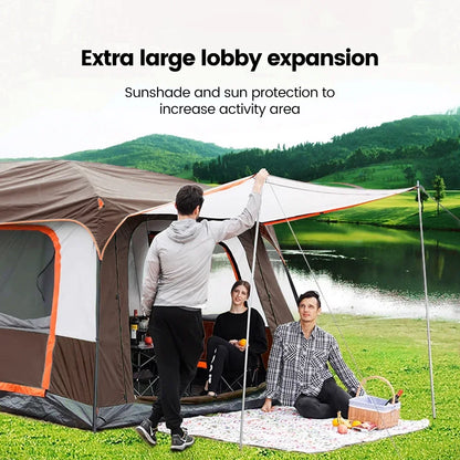 Wind and waterproof  2 Room Family Camping Tent