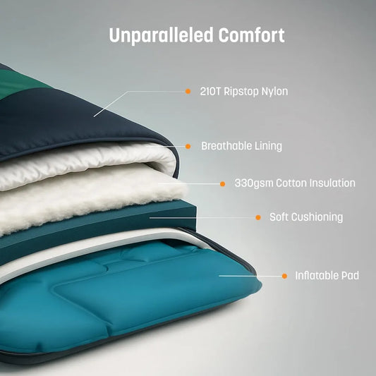 Sleeping Bag with (AirPack Sleeper Pad)