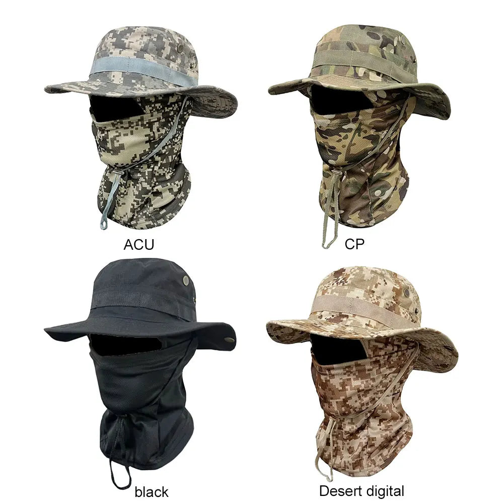 Boonie Wide Brim Sun Hat with Mask