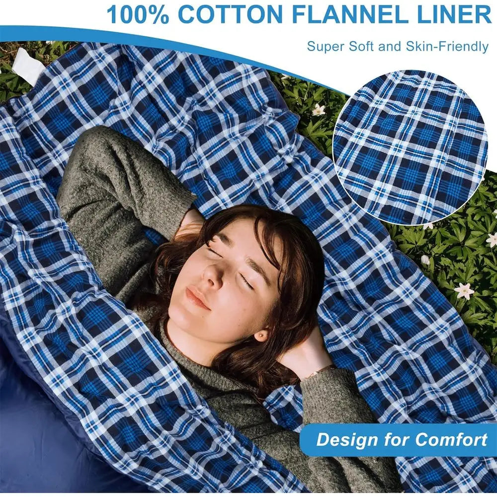 Lightweight Double Sleeping Bag for Camping, Backpacking
