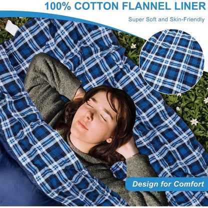 Lightweight Double Sleeping Bag for Camping, Backpacking