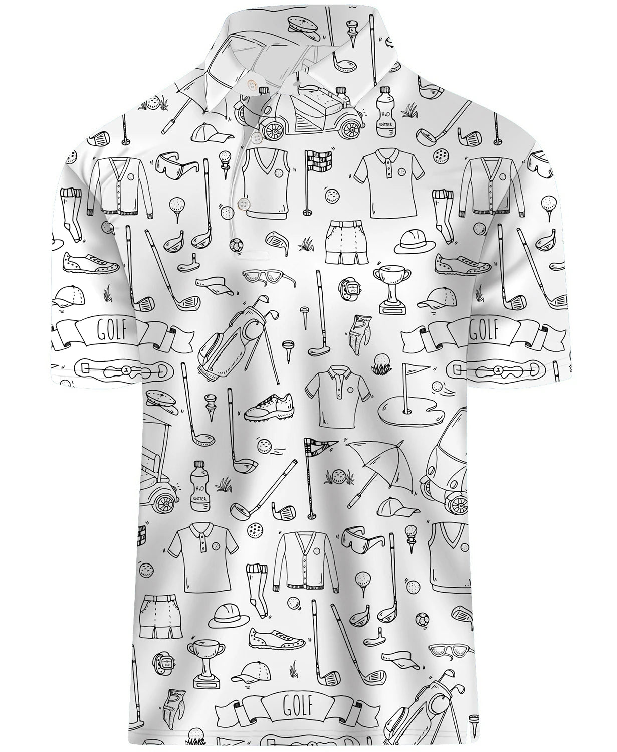 Men's Golf Shirt Hawaii Golf Polo Shirt