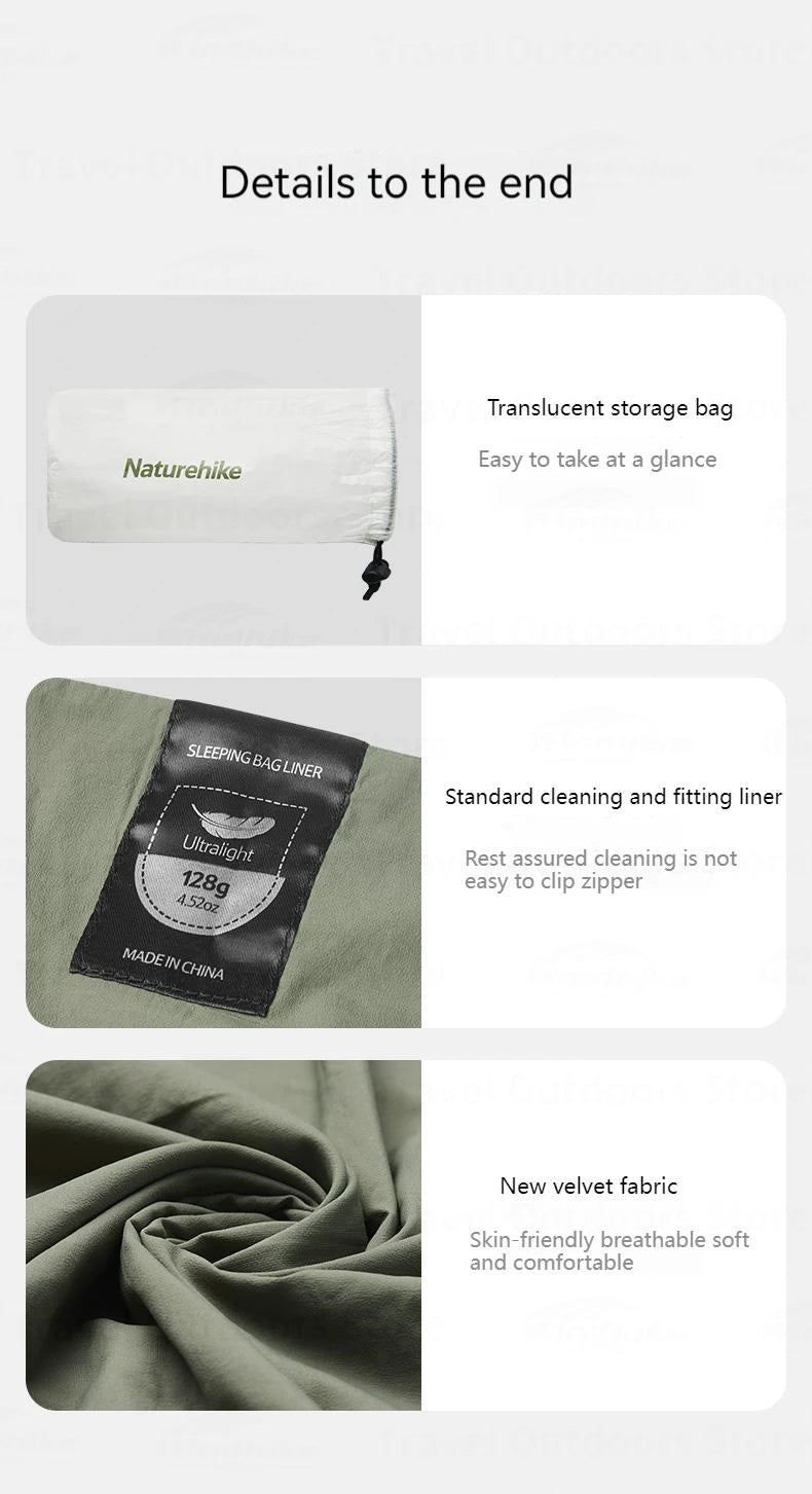 3-Seasons Ultralight Sleeping Bag Liner