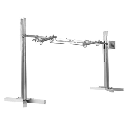 53" Automatic BBQ Rotisserie Grill Kit Height Adjustable