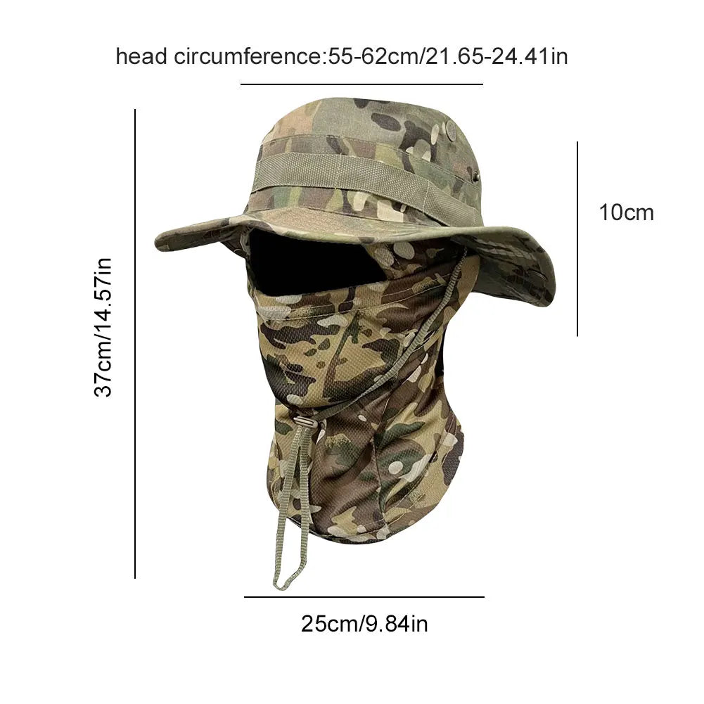 Boonie Wide Brim Sun Hat with Mask