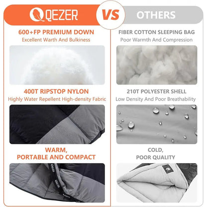 Backpacking Down Sleeping Bag for Adults