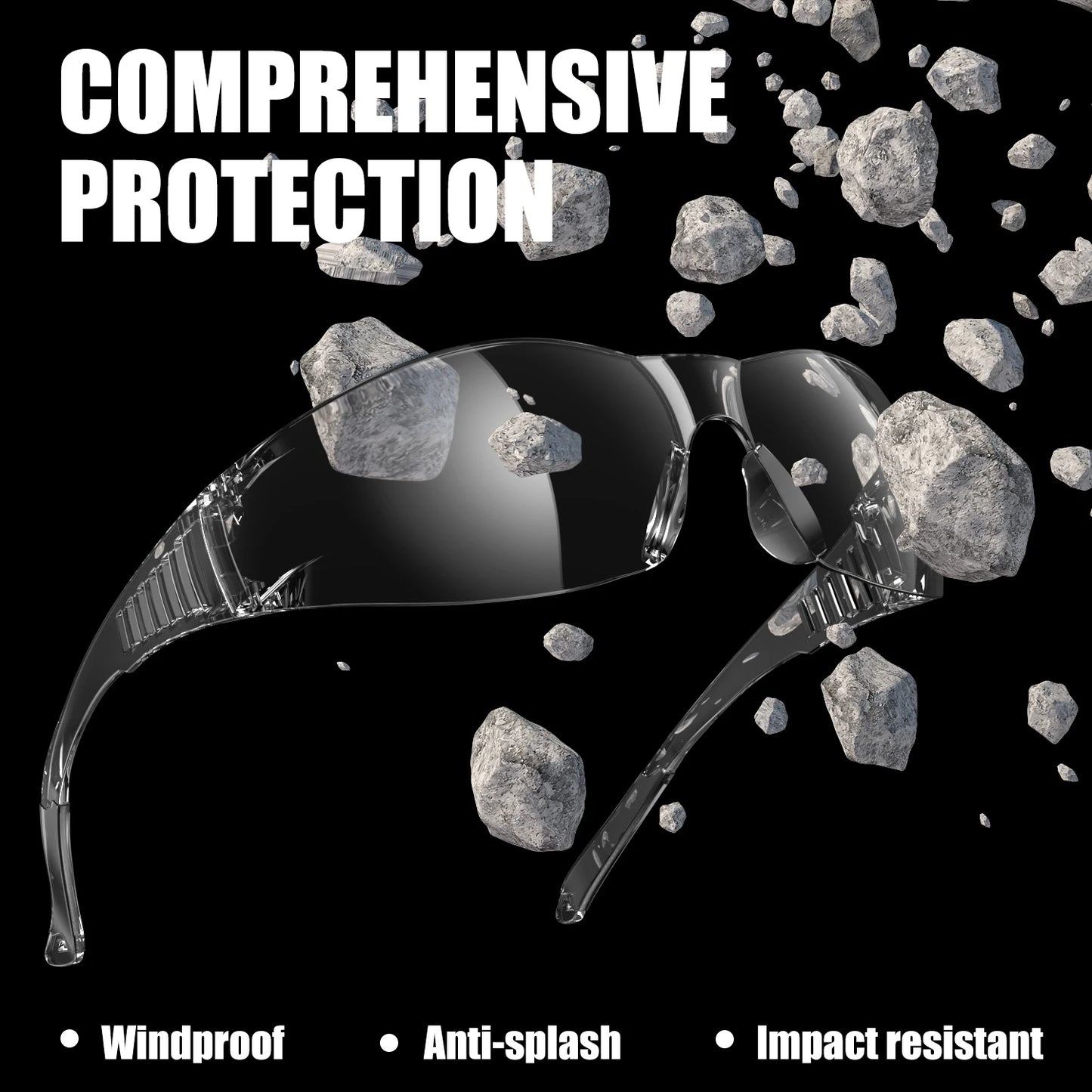 Safety Glasses Clear Unisex Anti-Scratch Protective Goggles