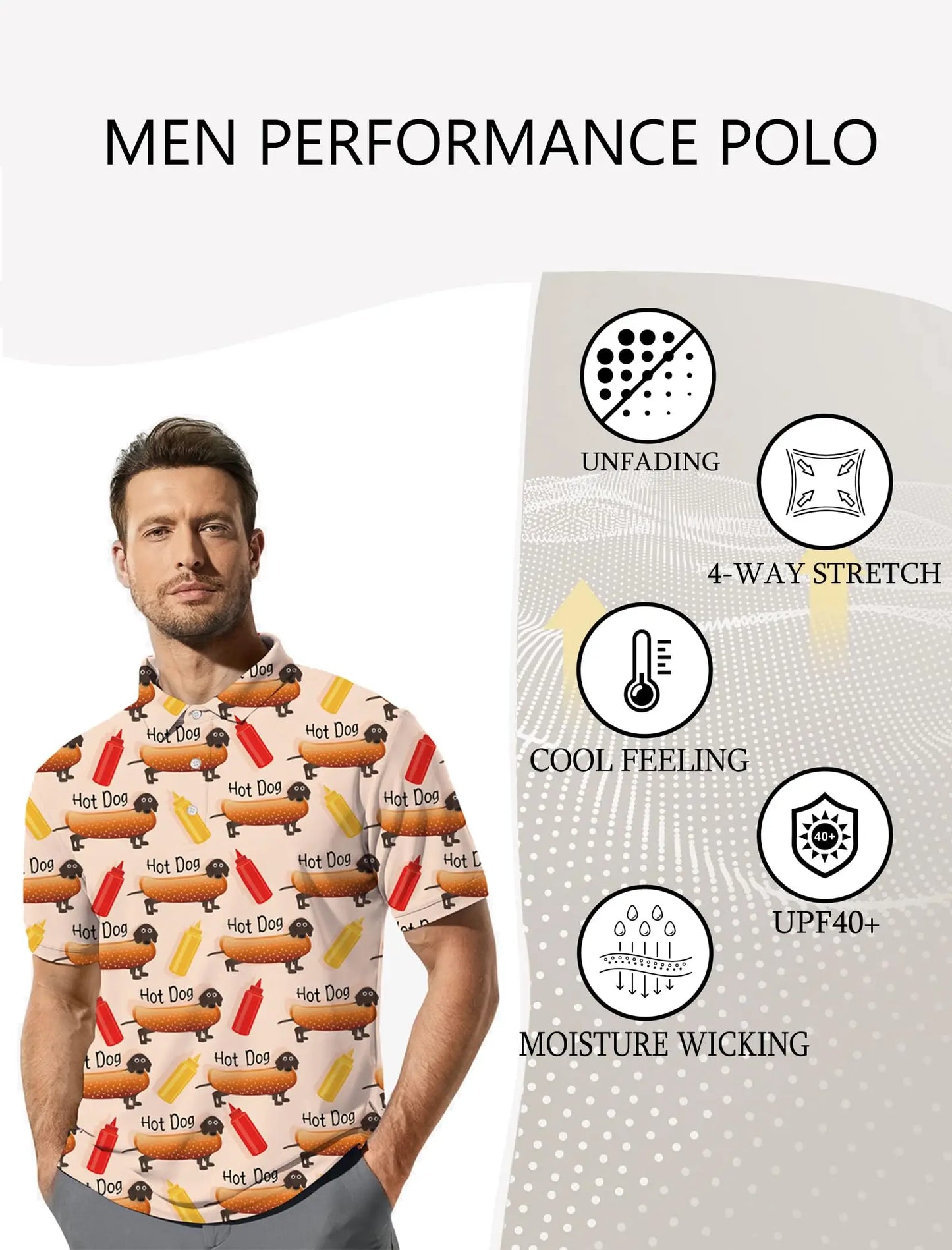Men's Golf Shirt Hawaii Golf Polo Shirt