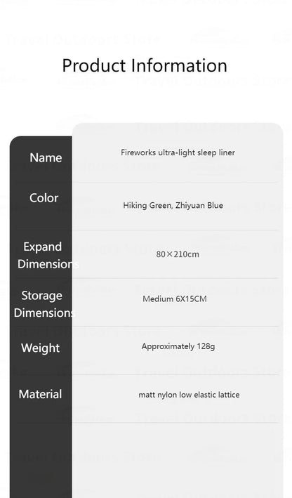 3-Seasons Ultralight Sleeping Bag Liner
