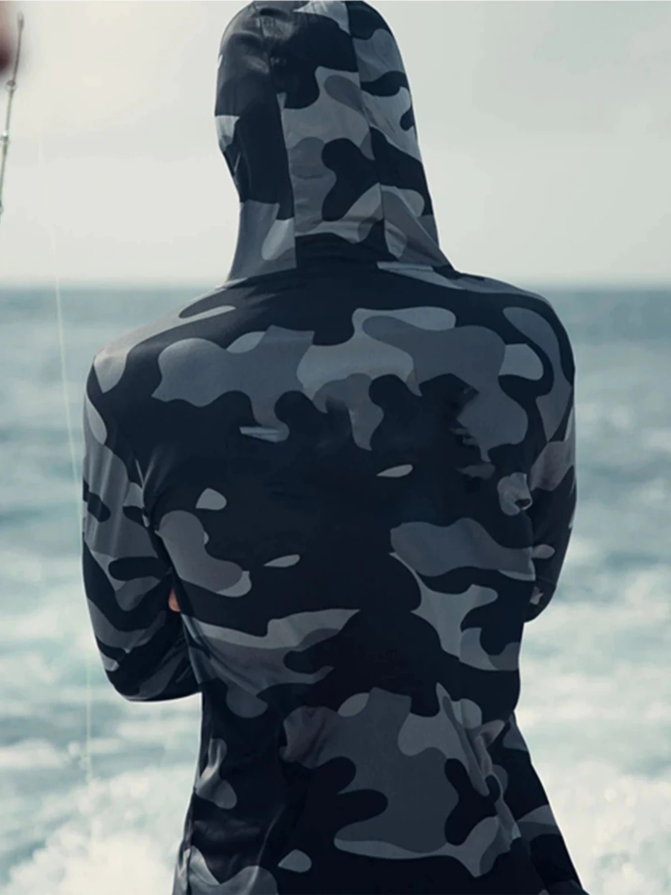 Men Long Sleeve Fishing Hoodie Sailing Shirt