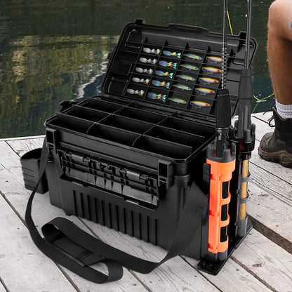 2-  tier Multi-function Portable Fishing Tackle Box