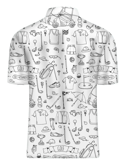 Men's Golf Shirt Hawaii Golf Polo Shirt