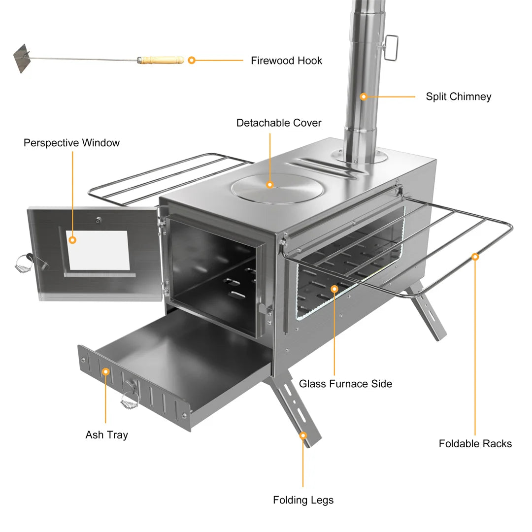 Hot Tent Portable Wood Burning Stove