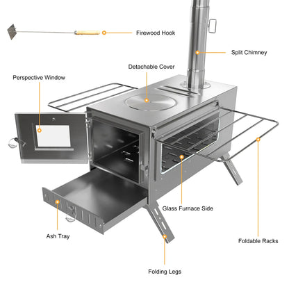 Hot Tent Portable Wood Burning Stove