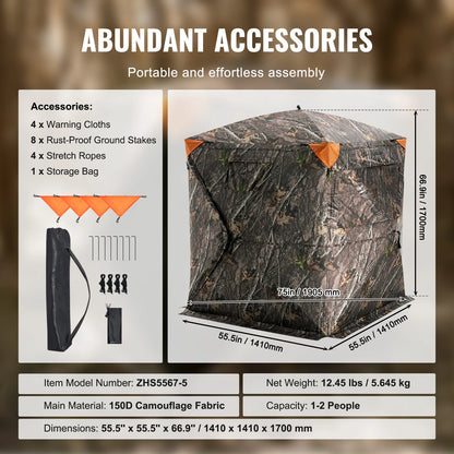 Hunting Blind 270° See Through Ground Blind