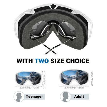 Outdoor Master Ski and Snowboard Goggles OTG Anti-Fog