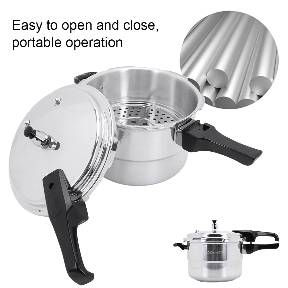 Aluminum Pressure Cooker with Steaming Plate