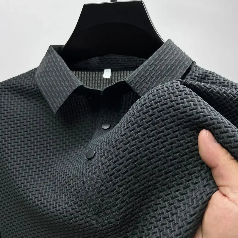 Men's Ultra Stretch Loose Fit Polo Shirts Breathable