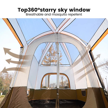 Wind and waterproof  2 Room Family Camping Tent