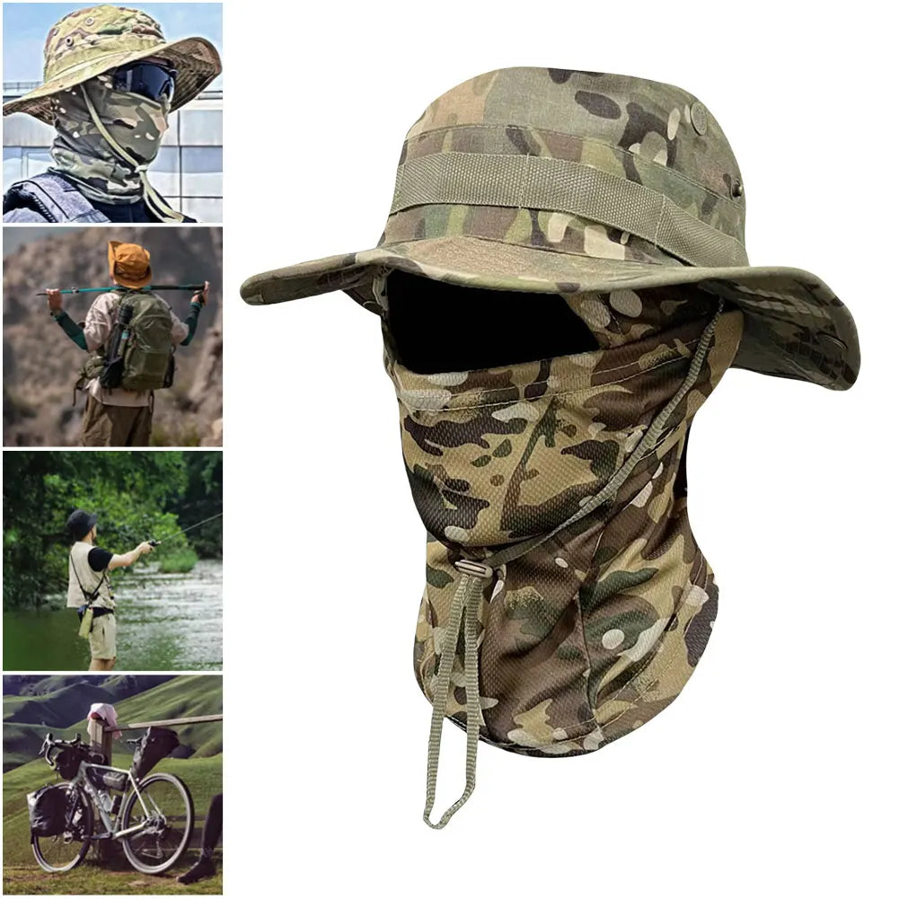Boonie Wide Brim Sun Hat with Mask
