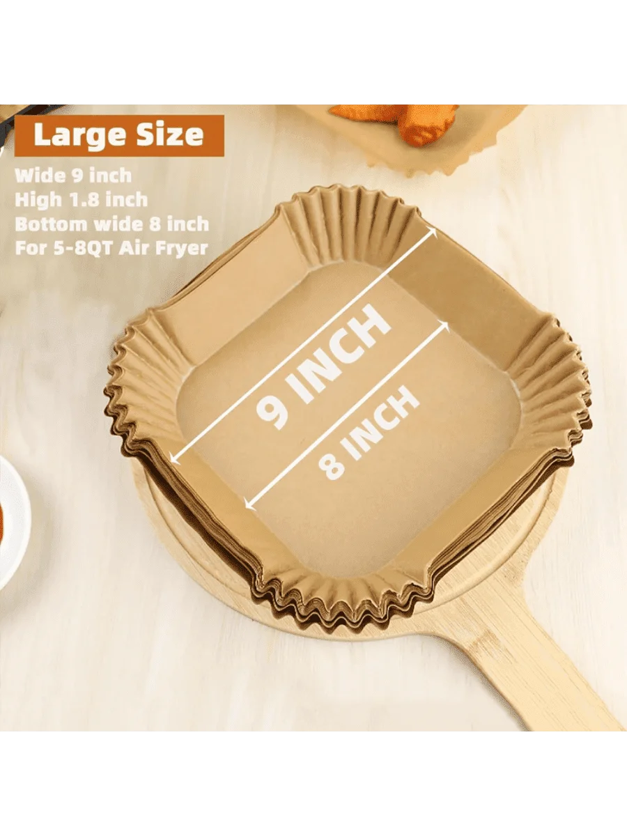 9 inch Air Fryer Paper Liners, Disposable Sheets
