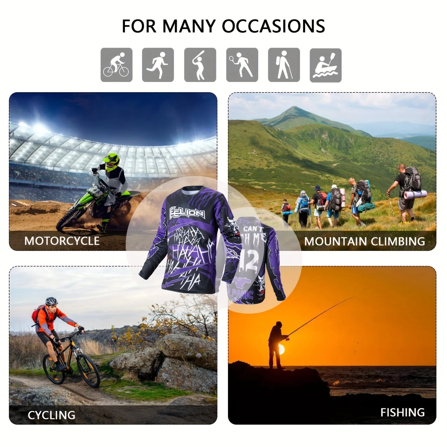 Long Sleeved Summer Sweat Absorbing Motorcycle clothing