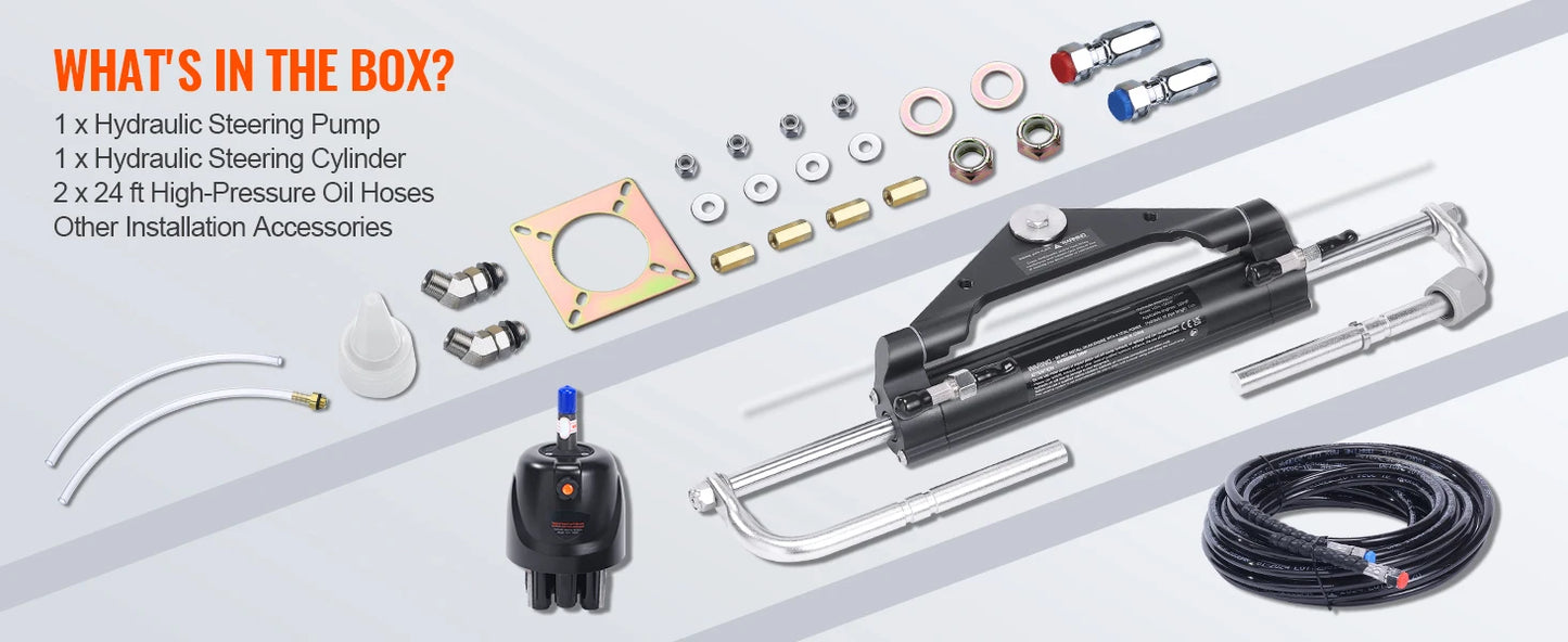 Hydraulic Outboard Steering Kit 90HP/150HP/300HP