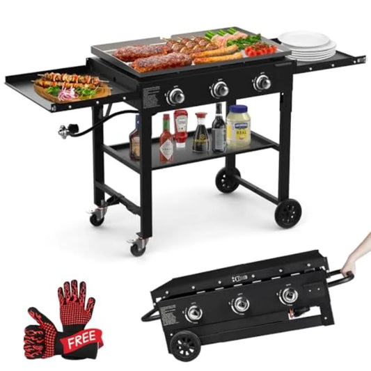 36" Outdoor Foldable Flat Top Grill