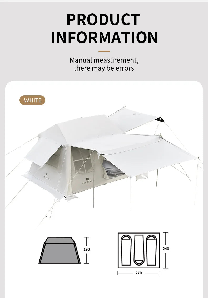 5.9 Outdoor Camping Vinyl Rainproof Sunscreen Tent