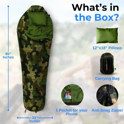 Lightweight & Waterproof Extreme Cold Mummy Sleeping Bag
