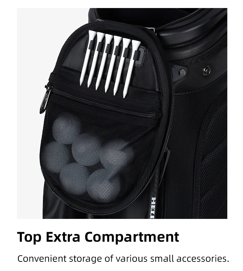 Golf Stand Bag with Retractable Top Cover and Wheels