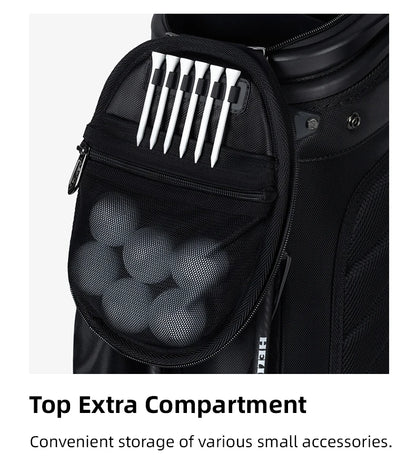 Golf Stand Bag with Retractable Top Cover and Wheels